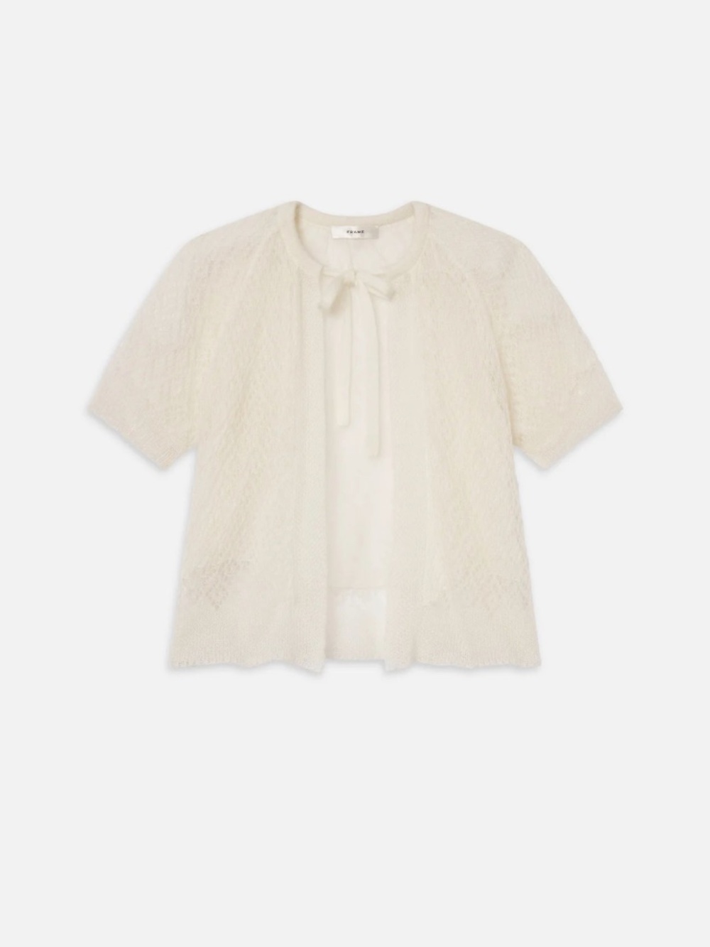 The Delicate Tie Sweater ~ Cream